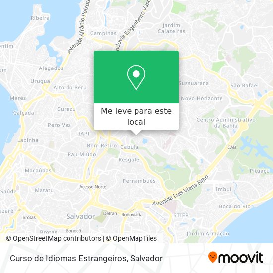 Curso de Idiomas Estrangeiros mapa