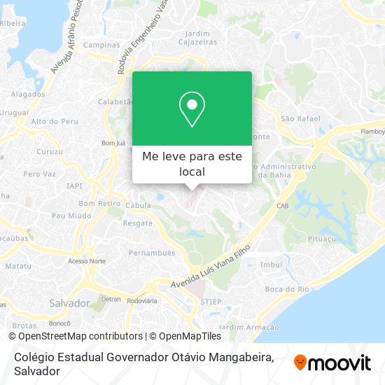 Colégio Estadual Governador Otávio Mangabeira mapa