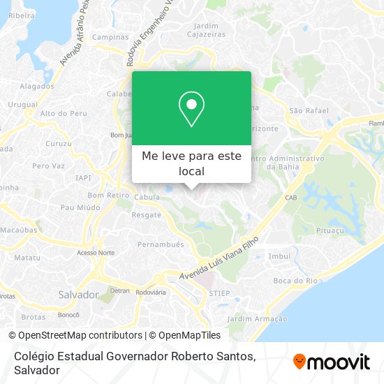 Colégio Estadual Governador Roberto Santos mapa