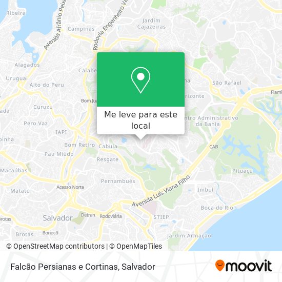 Falcão Persianas e Cortinas mapa