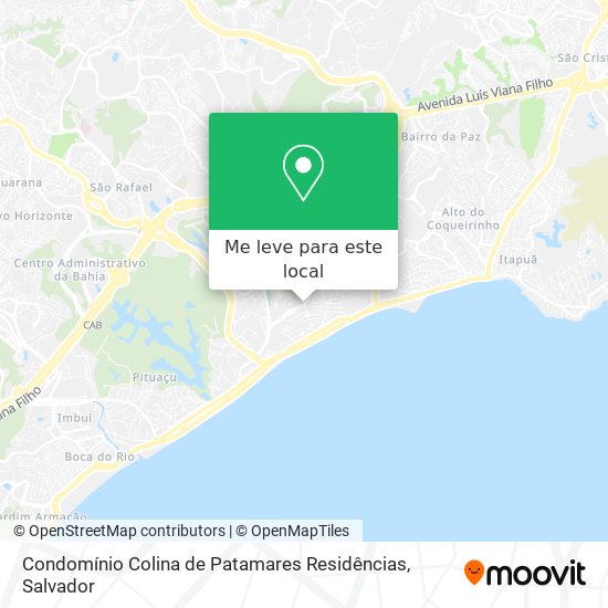 Condomínio Colina de Patamares Residências mapa
