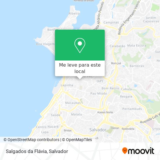 Salgados da Flávia mapa