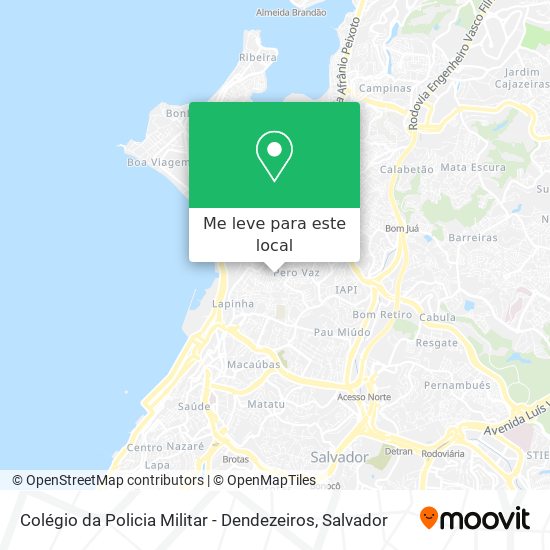 Colégio da Policia Militar - Dendezeiros mapa