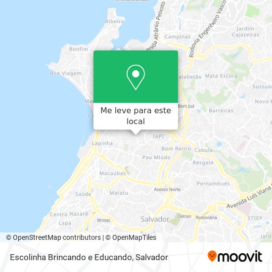 Escolinha Brincando e Educando mapa