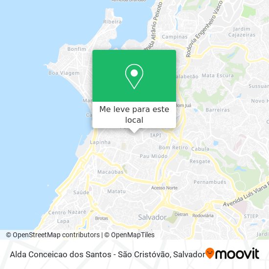 Alda Conceicao dos Santos - São Cristóvão mapa