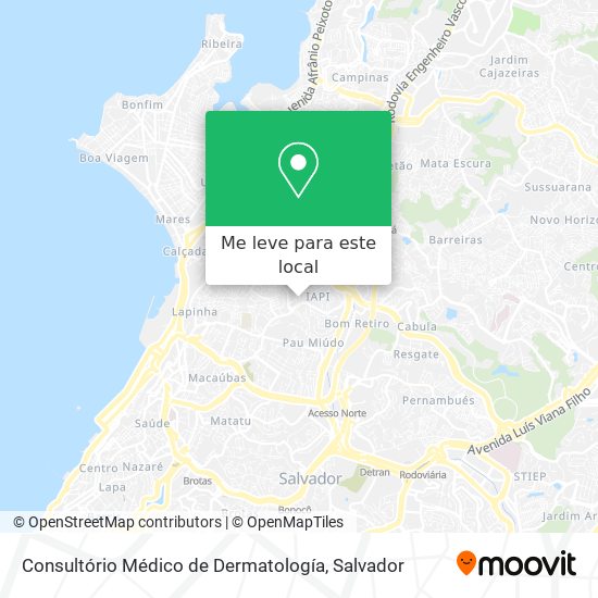 Consultório Médico de Dermatología mapa