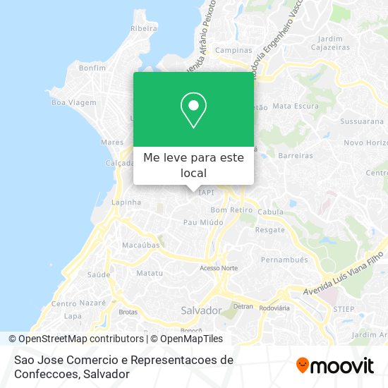 Sao Jose Comercio e Representacoes de Confeccoes mapa