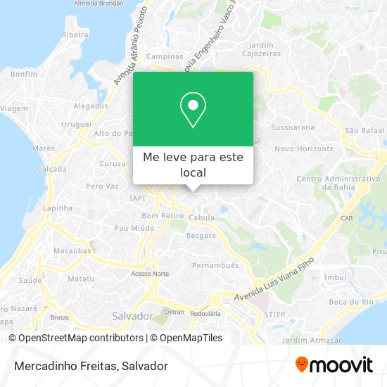 Mercadinho Freitas mapa