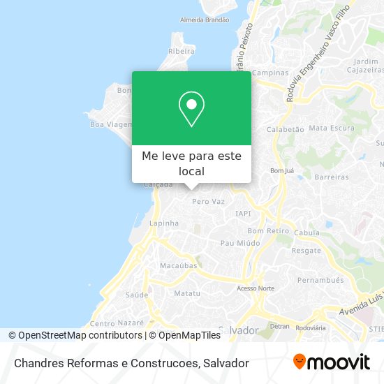 Chandres Reformas e Construcoes mapa