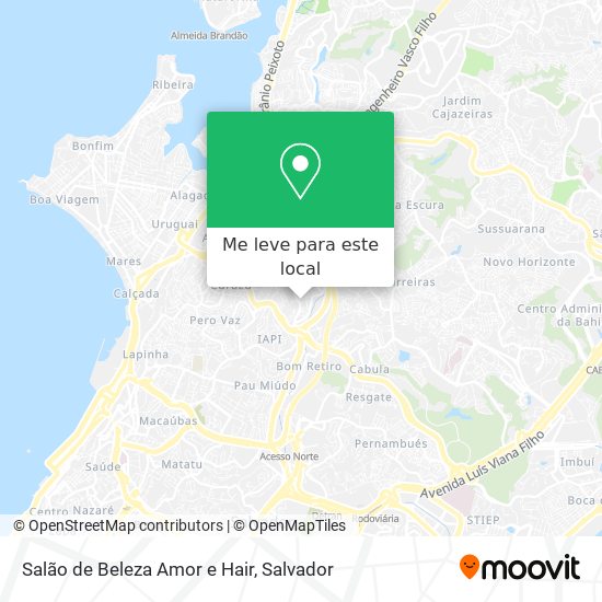 Salão de Beleza Amor e Hair mapa