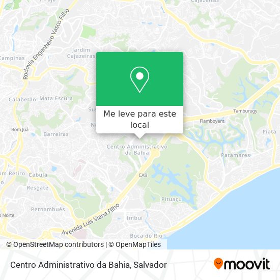 Centro Administrativo da Bahia mapa