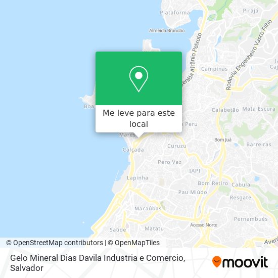 Gelo Mineral Dias Davila Industria e Comercio mapa