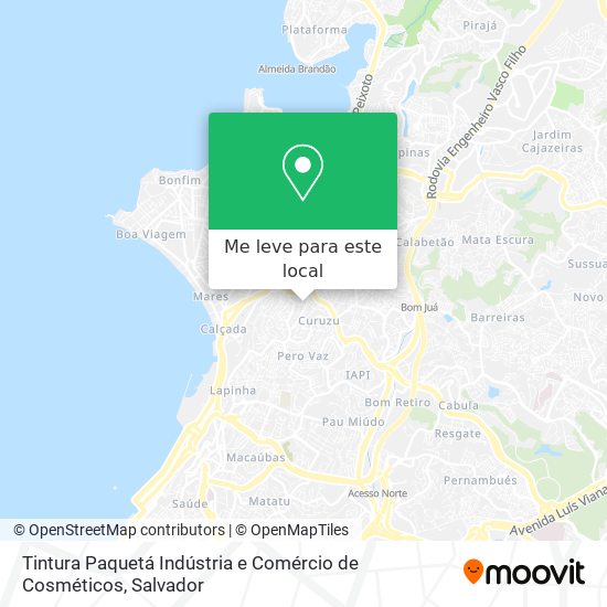 Tintura Paquetá Indústria e Comércio de Cosméticos mapa