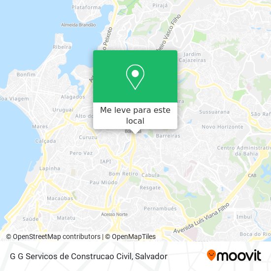 G G Servicos de Construcao Civil mapa