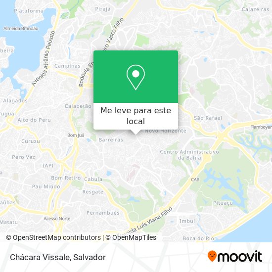 Chácara Vissale mapa
