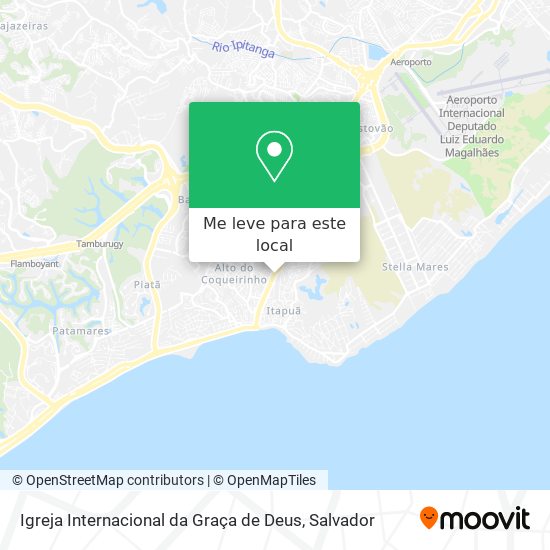 Igreja Internacional da Graça de Deus mapa