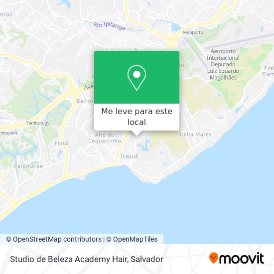 Studio de Beleza Academy Hair mapa