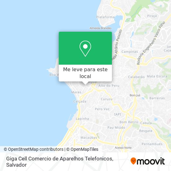 Giga Cell Comercio de Aparelhos Telefonicos mapa
