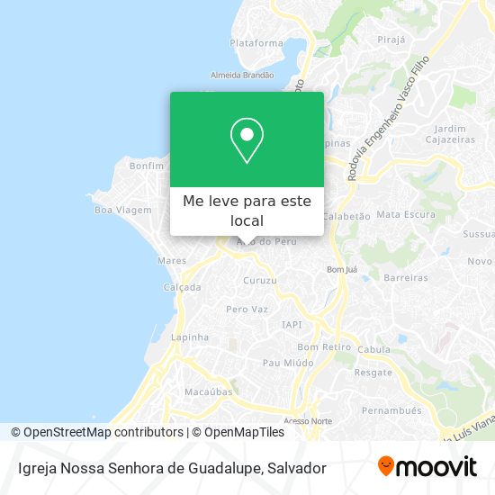 Igreja Nossa Senhora de Guadalupe mapa