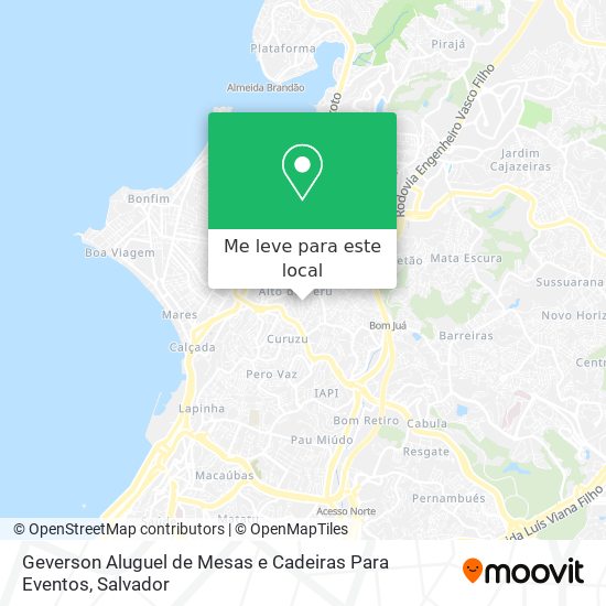 Geverson Aluguel de Mesas e Cadeiras Para Eventos mapa