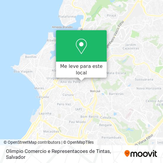 Olimpio Comercio e Representacoes de Tintas mapa