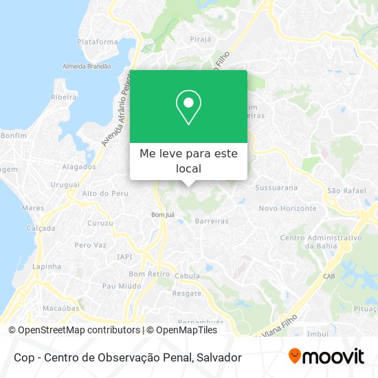 Cop - Centro de Observação Penal mapa