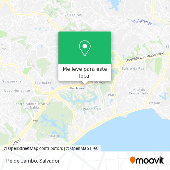 Pé de Jambo mapa