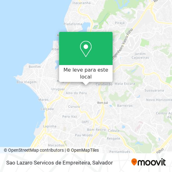 Sao Lazaro Servicos de Empreiteira mapa