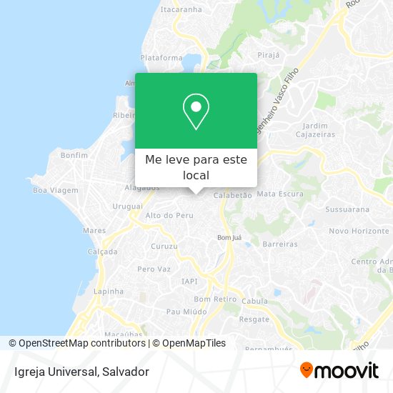 Igreja Universal mapa