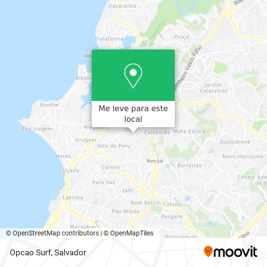 Opcao Surf mapa