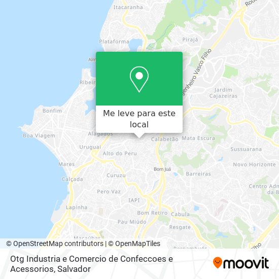 Otg Industria e Comercio de Confeccoes e Acessorios mapa