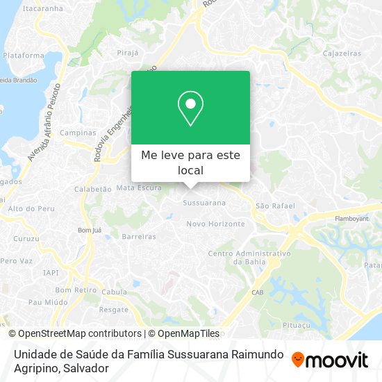 Unidade de Saúde da Família Sussuarana Raimundo Agripino mapa