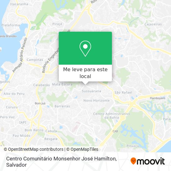 Centro Comunitário Monsenhor José Hamilton mapa