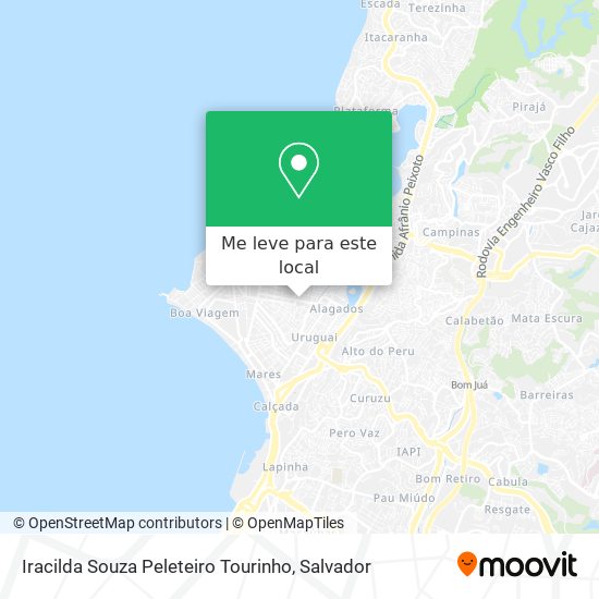 Iracilda Souza Peleteiro Tourinho mapa