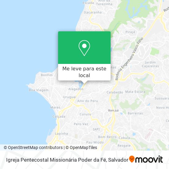 Igreja Pentecostal Missionária Poder da Fé mapa