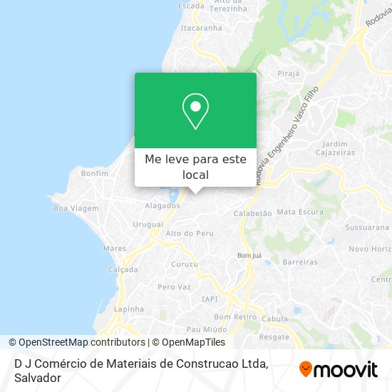 D J Comércio de Materiais de Construcao Ltda mapa