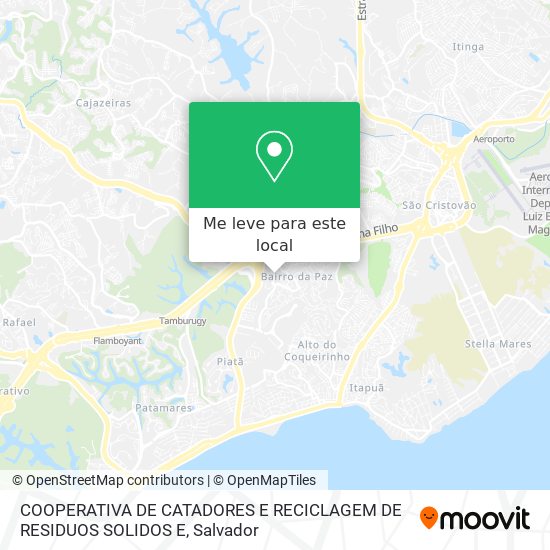 COOPERATIVA DE CATADORES E RECICLAGEM DE RESIDUOS SOLIDOS E mapa