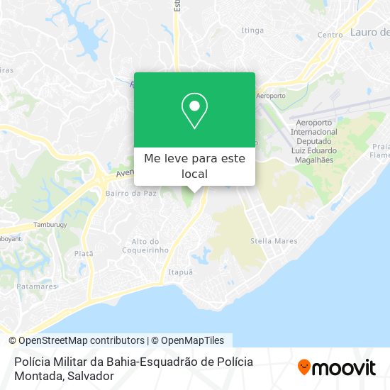 Polícia Militar da Bahia-Esquadrão de Polícia Montada mapa