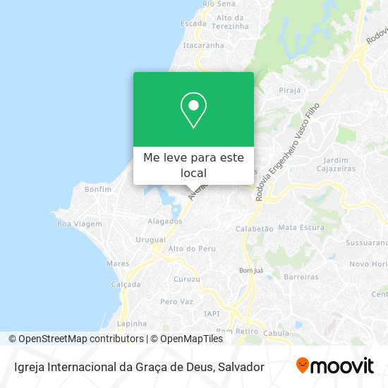 Igreja Internacional da Graça de Deus mapa