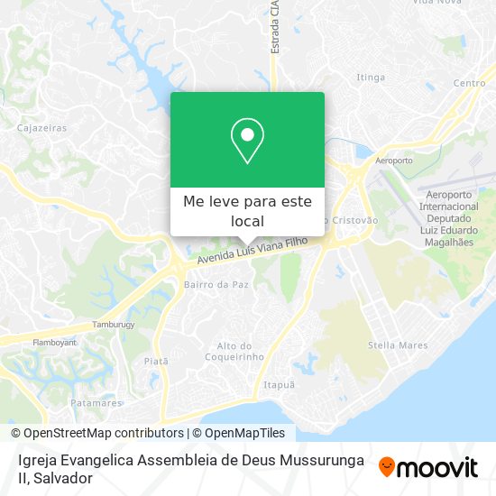 Igreja Evangelica Assembleia de Deus Mussurunga II mapa