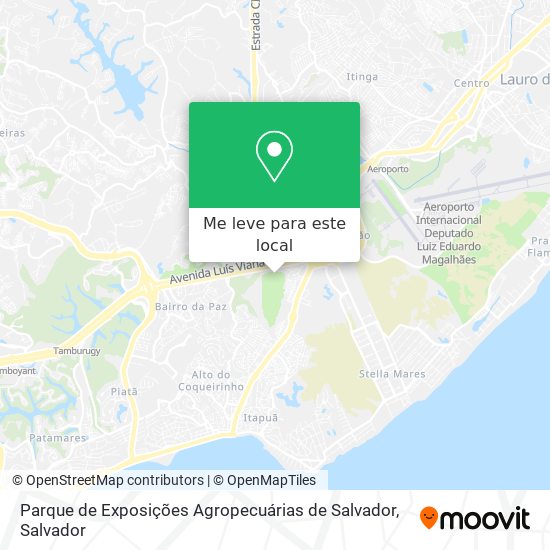 Parque de Exposições Agropecuárias de Salvador mapa