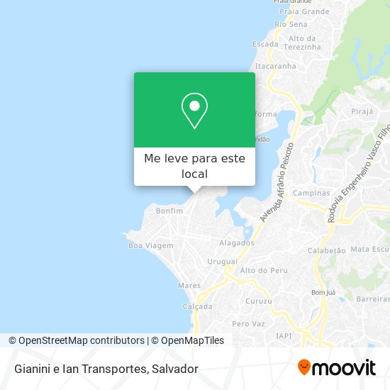 Gianini e Ian Transportes mapa