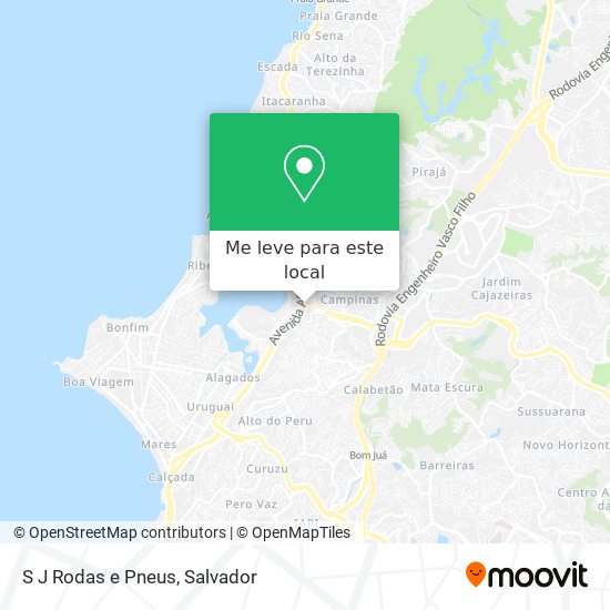 S J Rodas e Pneus mapa