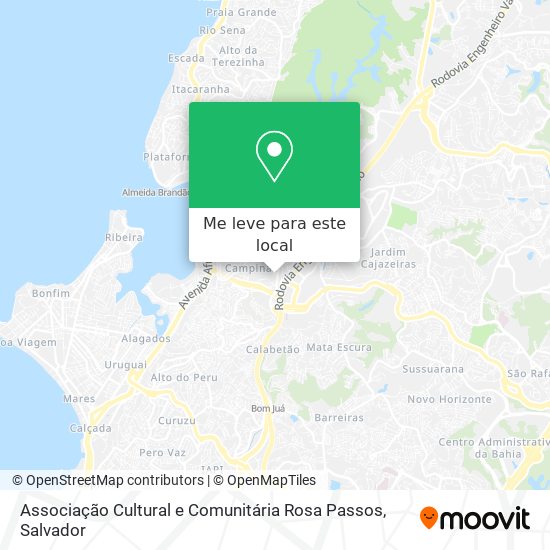 Associação Cultural e Comunitária Rosa Passos mapa