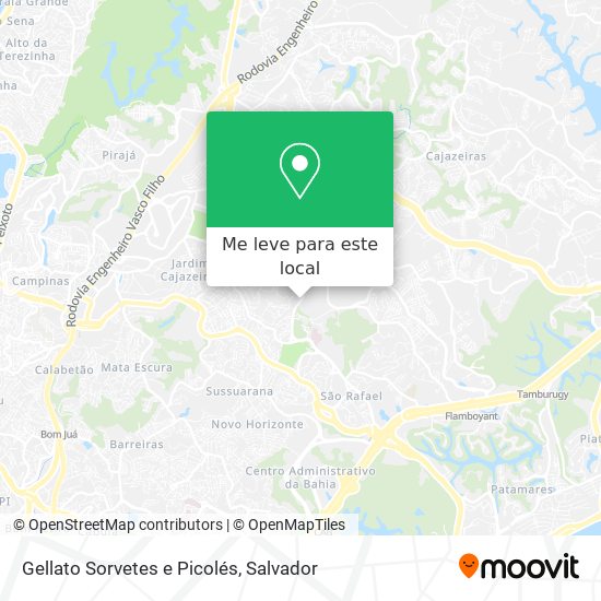 Gellato Sorvetes e Picolés mapa