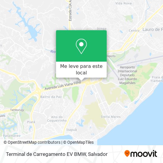 Terminal de Carregamento EV BMW mapa