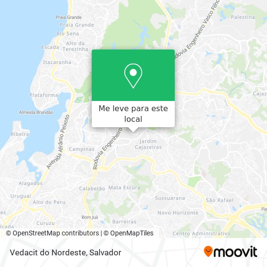 Vedacit do Nordeste mapa