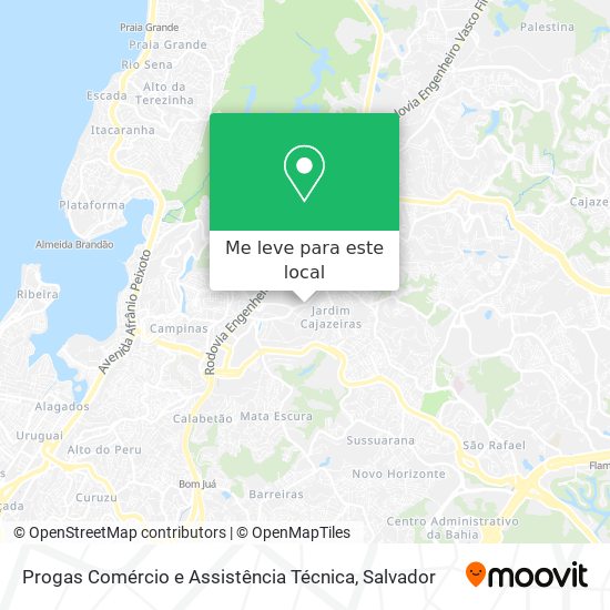 Progas Comércio e Assistência Técnica mapa