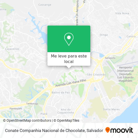 Conate Companhia Nacional de Chocolate mapa