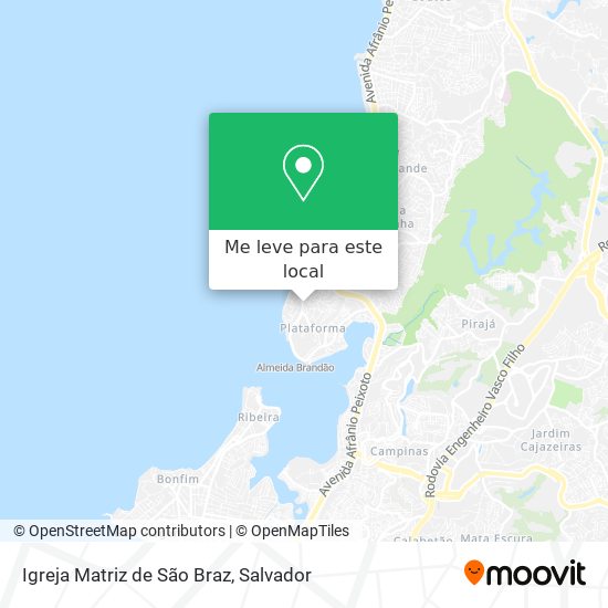 Igreja Matriz de São Braz mapa